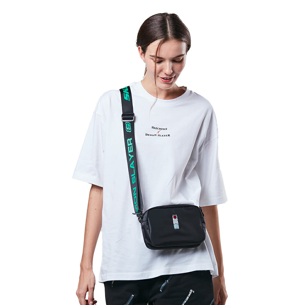 skechers x demon slayer unisex sling bag black