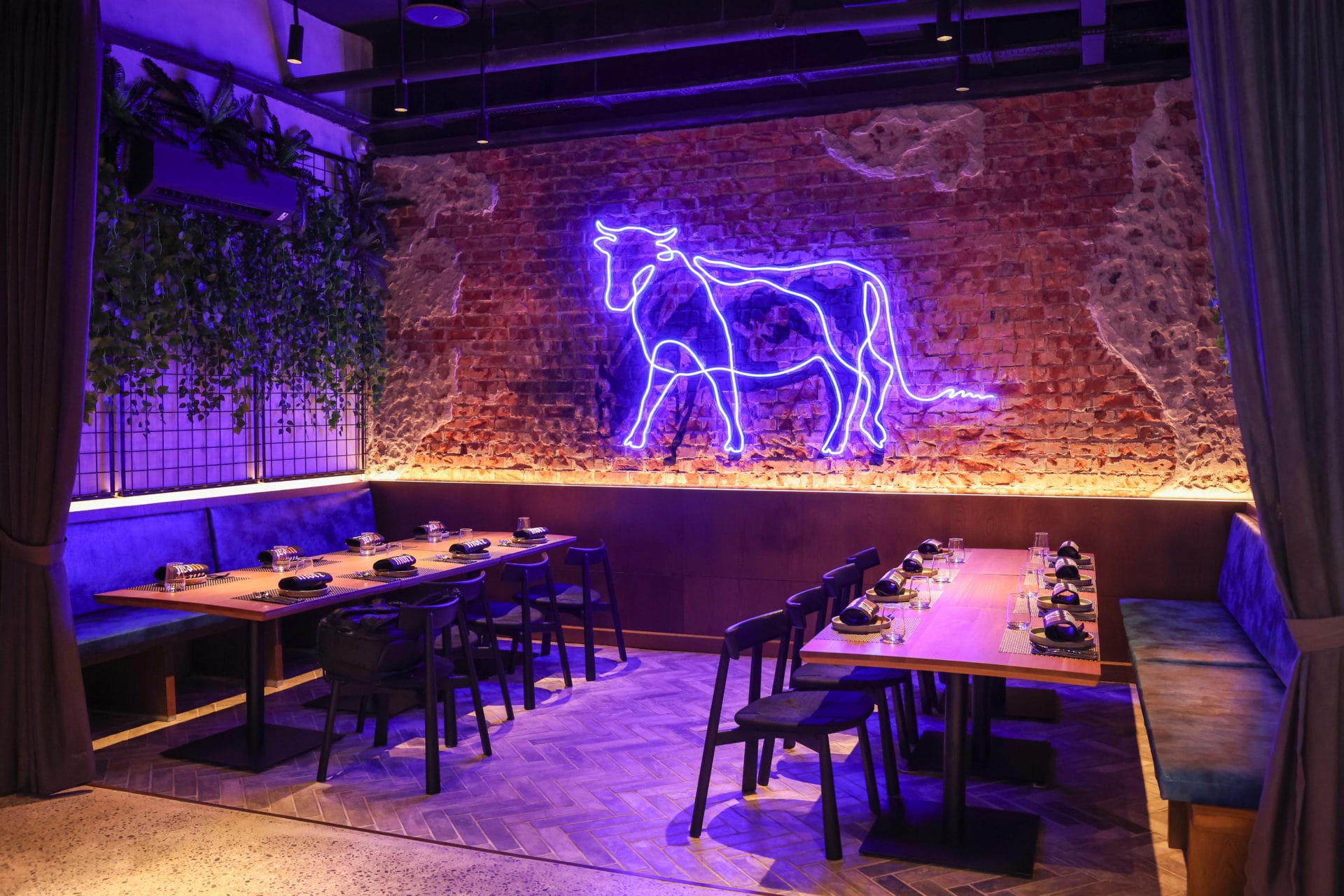 indoor dining area at meatmore 2