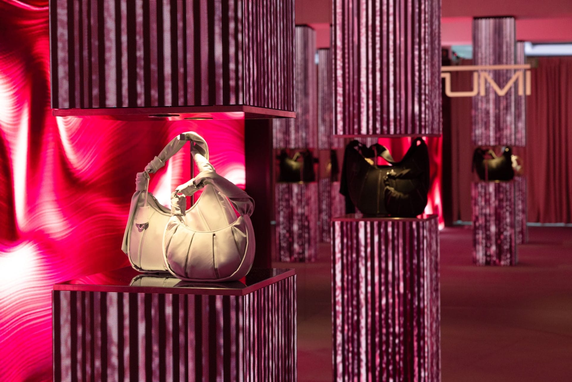tumi discovering asra event corridor asra small crossbody in moonlight & asra shoulder bag in moonlight