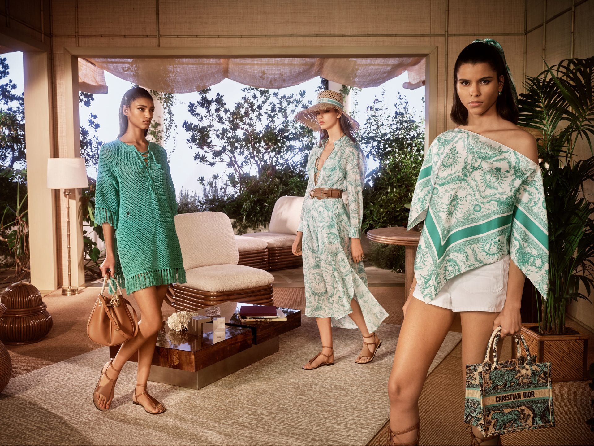 7 dior mode femme fall 2024 dioriviera capsule look 7
