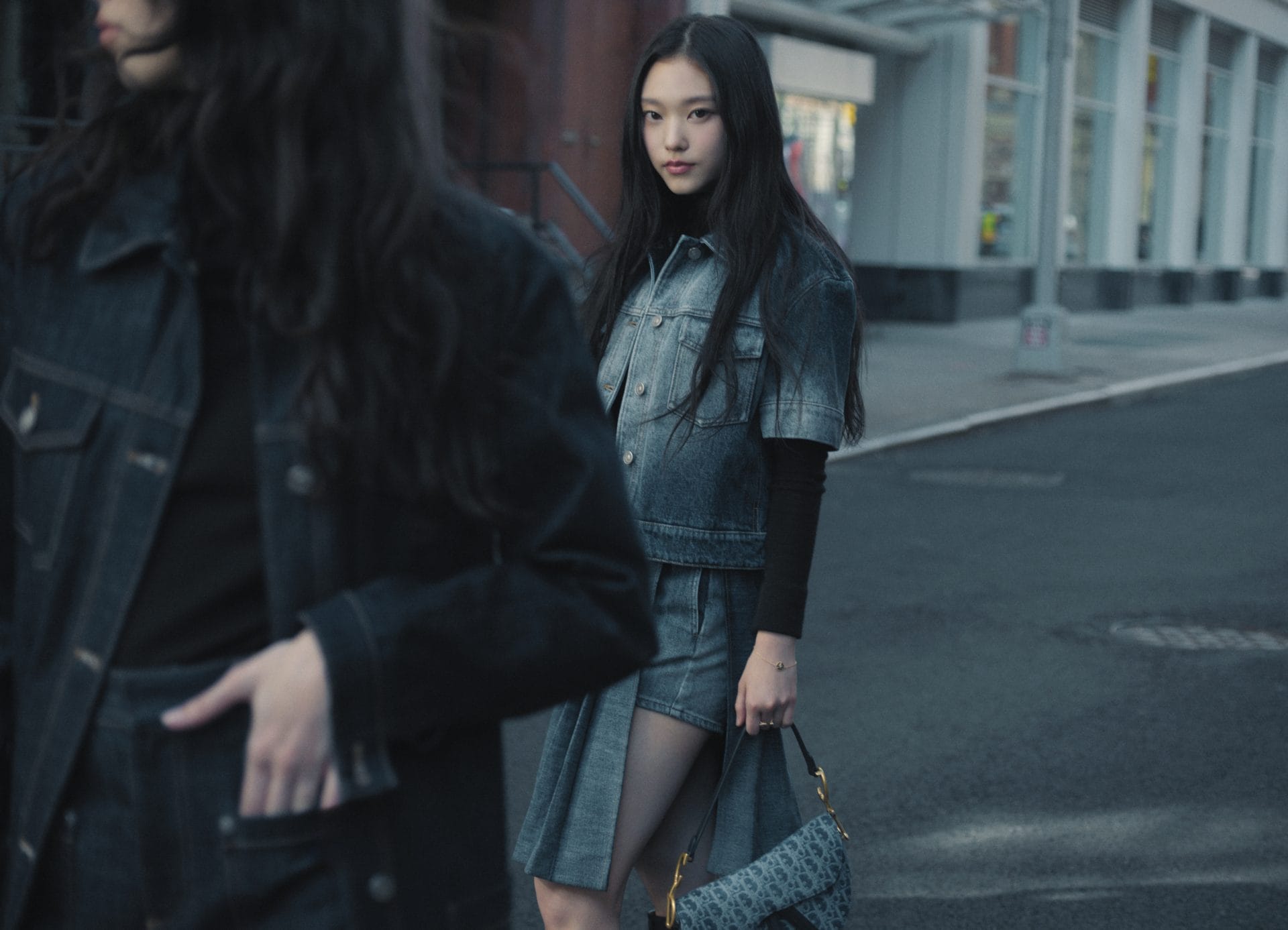 fall 24 denim dior oblique campaign with haerin © tanya & zhenya posternak 10