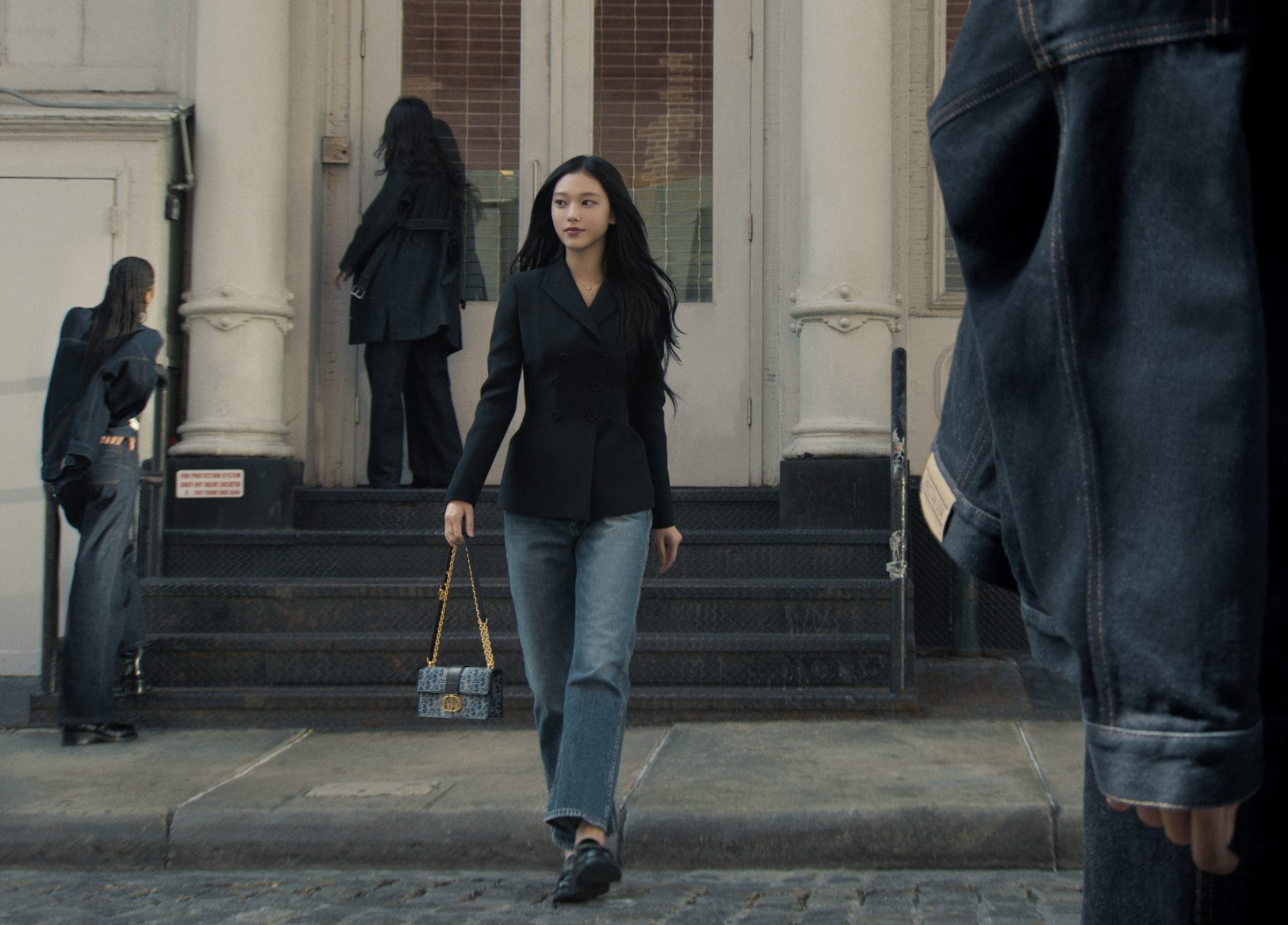 fall 24 denim dior oblique campaign with haerin © tanya & zhenya posternak 9